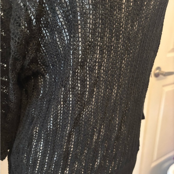 Express black mesh netted tight waistband blouse size L - Picture 7 of 14